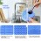 Silicone Makeup Brush Cleaning Mat with Brush Drying Holder, 2 in 1 Make Up Brush Cleaner Pad, Portable Travel Makeup Brush Scrubber Mat Cleaning Tool, Blue