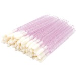 300 PCS Lip Brushes Disposable Lip Gloss Wands Lipstick Applicator Makeup Tool, Crystal Pink Handle