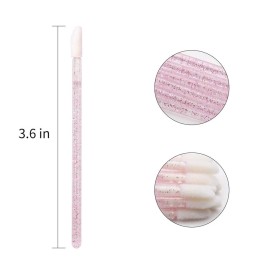 300 PCS Lip Brushes Disposable Lip Gloss Wands Lipstick Applicator Makeup Tool, Crystal Pink Handle 300 PCS Lip Brushes Disposable Lip Gloss Wands Lipstick Applicator Makeup Tool, Crystal Pink Handle