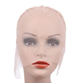 YANTAISIYU Full Lace Wig Cap Wig Base with Adjustable Strap Hairnet Cap for Making Wig Caps (Beige M 22inch)