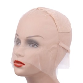 YANTAISIYU Full Lace Wig Cap Wig Base with Adjustable Strap Hairnet Cap for Making Wig Caps (Beige M 22inch)