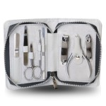 Rui Smiths Pro Stainless Steel 8-Piece Manicure Kit For Home And Salon With Professional Precision Cuticle Nipper And Metal Pusher Style No. 105