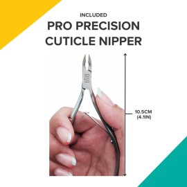 Rui Smiths Pro Stainless Steel 8-Piece Manicure Kit For Home And Salon With Professional Precision Cuticle Nipper And Metal Pusher Style No. 105