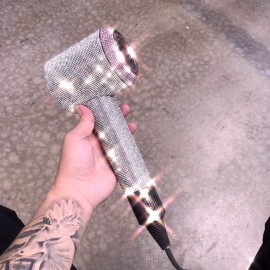 Woniutch Self-Adhesive Bling Crystal Rhinestone Sticker Sparkles Diamond Stone Decal for Dyson Supersonic Hair Dryer Protector (Silver) Woniutch Self-Adhesive Bling Crystal Rhinestone Sticker Sparkles Diamond Stone Decal for Dyson Supersonic Hair Dryer Protector (Silver)