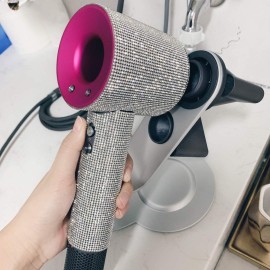 Woniutch Self-Adhesive Bling Crystal Rhinestone Sticker Sparkles Diamond Stone Decal for Dyson Supersonic Hair Dryer Protector (Silver) Woniutch Self-Adhesive Bling Crystal Rhinestone Sticker Sparkles Diamond Stone Decal for Dyson Supersonic Hair Dryer Protector (Silver)