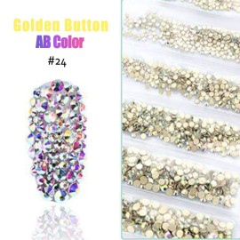3456PCS Nail Art Rhinestone Golden Button AB Color Glitter Diamend Gems 3D Tips DIY Decoration Fashion Flatback Crystal Gems Crystal Nail Rhinestones for Acrylic Nails, DIY Projects 3456PCS Nail Art Rhinestone Golden Button AB Color Glitter Diamend Gems 3D Tips DIY Decoration Fashion Flatback Crystal Gems Crystal Nail Rhinestones for Acrylic Nails, DIY Projects