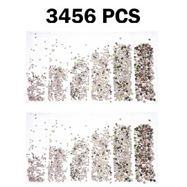3456PCS Nail Art Rhinestone Golden Button AB Color Glitter Diamend Gems 3D Tips DIY Decoration Fashion Flatback Crystal Gems Crystal Nail Rhinestones for Acrylic Nails, DIY Projects 3456PCS Nail Art Rhinestone Golden Button AB Color Glitter Diamend Gems 3D Tips DIY Decoration Fashion Flatback Crystal Gems Crystal Nail Rhinestones for Acrylic Nails, DIY Projects