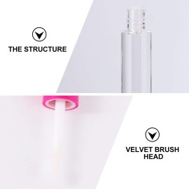 Minkissy 100 Pcs Lip gloss Empty Tubes Containers with Rosy Cap 8ml Refillable Eyelash Growth Oil Container DIY Craft Home Travel Outdoor