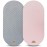BlueSnail Soft and Strechy Minky Bassinet Fitted Sheet, Cradle Sheets for Bassinet Pad/Mattress 2pk (Bassinet, Pink+Gray)