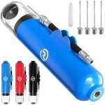 Ball Pump for Sports Balls - 5 Needles - Basketball Pump, Soccer Ball Pump - Air Pump for Balls, Volleyball, Football Accessories Equipment - Hand Pump for Inflatables - Never Lose Pin with Holder