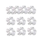 10 Pack Cotton White Scrunchies for Tie Dye