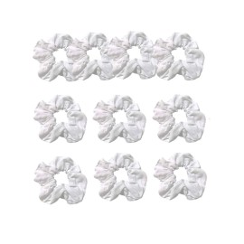 10 Pack Cotton White Scrunchies for Tie Dye 10 Pack Cotton White Scrunchies for Tie Dye