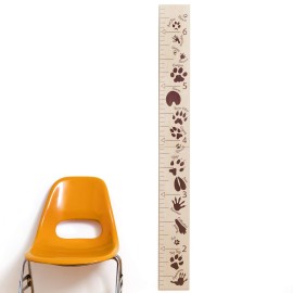 Headwaters Studio Safari Height Growth Chart - Nursery Animal Tracks Wall Decor, Wooden Growth Chart, Height Chart for Kids, Growth Chart for Wall, Baby Height Growth, Growth Record, Height Ruler
