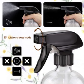 Loretoy Glass Spray Bottle Kit10 (216 oz, 24 oz, 62 oz), 910 ml Roller Bottles, Anti UV, Multi Size and Versatile, Suitable for Aromatherapy, Facial Moisturizing, Watering, etc.(Clear)