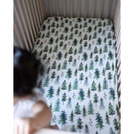 Crib Sheets Neutral - Fitted Baby Crib Sheets Bed for Girl Boy - 2 Pack Standard & Toddler Mattress (Woodland Forest Animals) - Buttery Soft Organic Cotton Blend