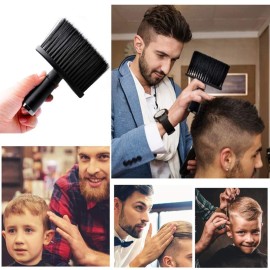 DOKKIA Barber Haircut Brush Neck Duster Hair Cutting Salon Hairdressing Cleaning Shaving Stylist Sweep Bristle (Bristles Brush Sweep Handle)