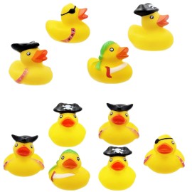 St. Patrick\'s Pirate Rubber Duck Toy Six Duckies for Kids, Bath Birthday Projects Gifts Baby Showers Classroom Summer Beach and Pool Activity Party Favors, 2 (6-Pack)