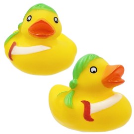 St. Patrick\'s Pirate Rubber Duck Toy Six Duckies for Kids, Bath Birthday Projects Gifts Baby Showers Classroom Summer Beach and Pool Activity Party Favors, 2 (6-Pack)