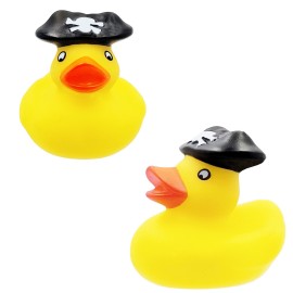 St. Patrick\'s Pirate Rubber Duck Toy Six Duckies for Kids, Bath Birthday Projects Gifts Baby Showers Classroom Summer Beach and Pool Activity Party Favors, 2 (6-Pack)