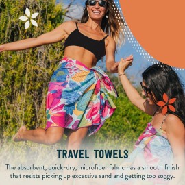 Ripwrap - Lightweight, Quick-Dry and Super Absorbent with Hidden Pocket, Perfect as Towel or Sarong for Beach, Travel, and Training (Water Color- Original)