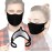 WITHMOONS 3PCS Cotton Face Mouth Mask Cool Mesh Cloth 3 Layers Facial Reusable Washable Nose Bridge Wire Black for Women Men