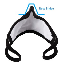 WITHMOONS 3PCS Cotton Face Mouth Mask Cool Mesh Cloth 3 Layers Facial Reusable Washable Nose Bridge Wire Black for Women Men