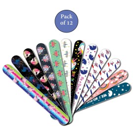 New8Beauty Emery Boards for Nails - Unicorn (12-Pack) - For Girls Teens Ladies Moms Working Women Wife Girlfriend Her