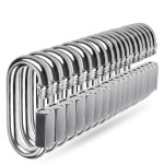 Quick Link, 304 Stainless Steel D Shape Locking Carabiner Keychain Buckle for Hiking Gym Set of 18