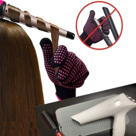 Heat Resistant Glove with Silicone Bump Mat for Curling Iron, Hair Straightener, Flat Irons - 9 x 6.5 Food Grade Mat, Grey Heat Resistant Glove with Silicone Bump Mat for Curling Iron, Hair Straightener, Flat Irons - 9 x 6.5 Food Grade Mat, Grey