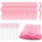 Shappy 24pc Plastic Eyelash Extension Tweezers & 100pc Eyelash Brush Mascara Wands Applicator (Pink)