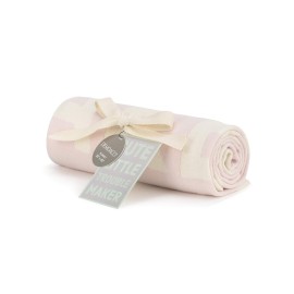 DEMDACO Cute Little Trouble Maker Soft Pink 40 x 30 Cotton Fabric Nursery Bed Blanket