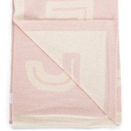 DEMDACO Cute Little Trouble Maker Soft Pink 40 x 30 Cotton Fabric Nursery Bed Blanket