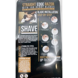 Professional Multi Titanium Colour Straight Edge Shaving Razors, with Green Platinum Derby 100 Count Blades-Easy Blades Replacement Mechanism-100% Stainless Steel Macs-144MTB1 Professional Multi Titanium Colour Straight Edge Shaving Razors, with Green Platinum Derby 100 Count Blades-Easy Blades Replacement Mechanism-100% Stainless Steel Macs-144MTB1