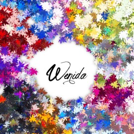 Glitter Wenida 12 Colors Maple Leaf Holographic Sparkly Cosmetic Festival Sequins Craft Glitter for Arts Nail Face Body Glitter Wenida 12 Colors Maple Leaf Holographic Sparkly Cosmetic Festival Sequins Craft Glitter for Arts Nail Face Body