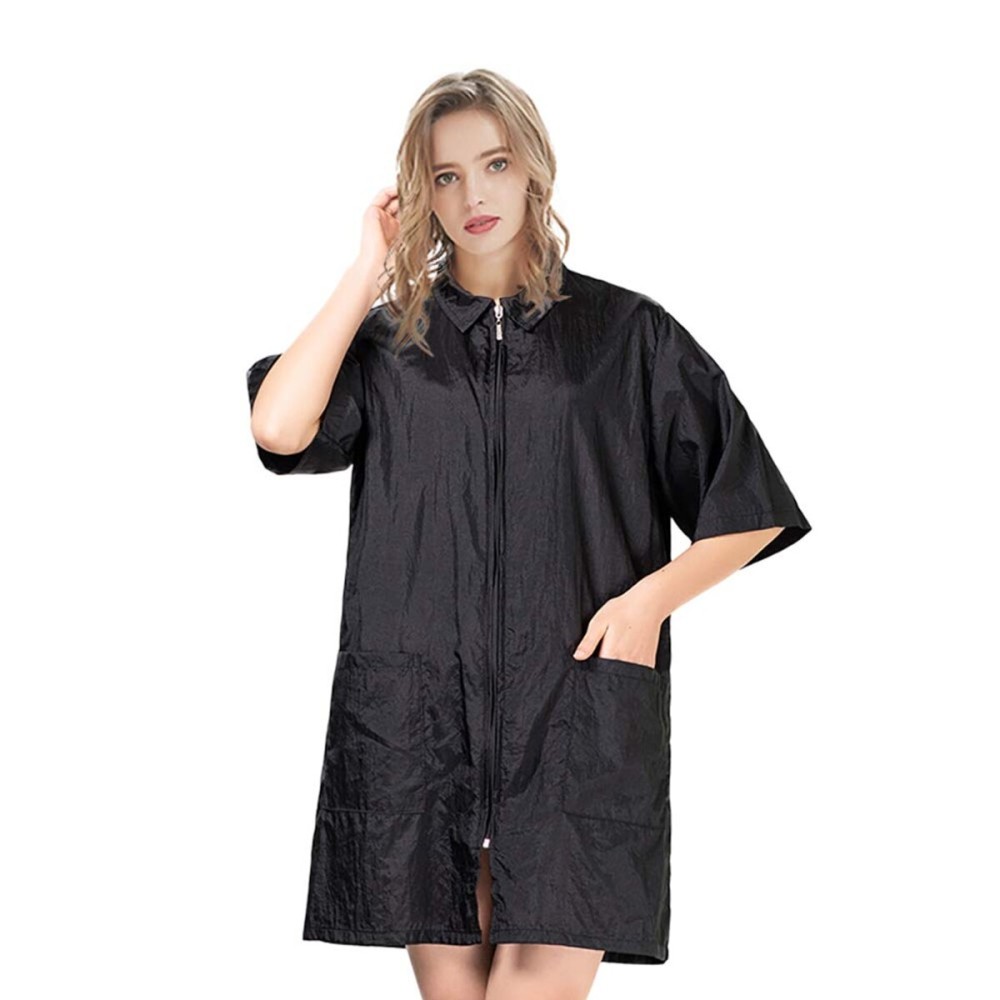 TOPTIE Hair Grooming Smock Jacket, Haircut Cape Apron Vest for Dog Groomers Nail SPA Salon-Black-M TOPTIE Hair Grooming Smock Jacket, Haircut Cape Apron Vest for Dog Groomers Nail SPA Salon-Black-M