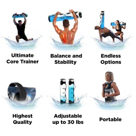 Tidal Tank - Slim - Aqua Bag, Water Sandbag - Training Power Bag with Water Weight - Ultimate core and Balance Workout - Portable Stability Fitness Equipment (Slim(max 30 lbs), Blue) Tidal Tank - Slim - Aqua Bag, Water Sandbag - Training Power Bag with Water Weight - Ultimate core and Balance Workout - Portable Stability Fitness Equipment (Slim(max 30 lbs), Blue)