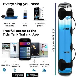 Tidal Tank - Slim - Aqua Bag, Water Sandbag - Training Power Bag with Water Weight - Ultimate core and Balance Workout - Portable Stability Fitness Equipment (Slim(max 30 lbs), Blue) Tidal Tank - Slim - Aqua Bag, Water Sandbag - Training Power Bag with Water Weight - Ultimate core and Balance Workout - Portable Stability Fitness Equipment (Slim(max 30 lbs), Blue)