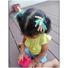 CellElection 30PCS Baby Girl Hair Ties Colorful Curly Korker Bow Grosgrain Ribbon Hair Bows Ponytail Holders Hair Accessories for Girls Toddlers Kids Children in Pairs