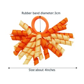CellElection 30PCS Baby Girl Hair Ties Colorful Curly Korker Bow Grosgrain Ribbon Hair Bows Ponytail Holders Hair Accessories for Girls Toddlers Kids Children in Pairs