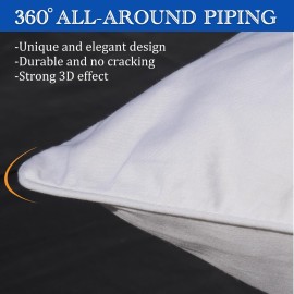 Precoco Toddler Pillowcase Set - 2 White Cotton 14x19 Inch Pillow Covers with Zipper Design for Secure Fit and Comfortable Sleep