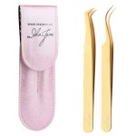 EYELASH EXTENSION TWEEZERS, Professional Precision Eyelash Tweezers for Classic, Volume 2d-6d, Mega Lashing & Isolation for Individual False Lashes, 3pcs Tweezer Kit Set by Ida Jane