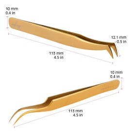 EYELASH EXTENSION TWEEZERS, Professional Precision Eyelash Tweezers for Classic, Volume 2d-6d, Mega Lashing & Isolation for Individual False Lashes, 3pcs Tweezer Kit Set by Ida Jane EYELASH EXTENSION TWEEZERS, Professional Precision Eyelash Tweezers for Classic, Volume 2d-6d, Mega Lashing & Isolation for Individual False Lashes, 3pcs Tweezer Kit Set by Ida Jane