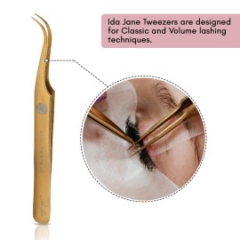 EYELASH EXTENSION TWEEZERS, Professional Precision Eyelash Tweezers for Classic, Volume 2d-6d, Mega Lashing & Isolation for Individual False Lashes, 3pcs Tweezer Kit Set by Ida Jane EYELASH EXTENSION TWEEZERS, Professional Precision Eyelash Tweezers for Classic, Volume 2d-6d, Mega Lashing & Isolation for Individual False Lashes, 3pcs Tweezer Kit Set by Ida Jane
