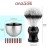 Anbbas Faux Badger Shaving Brush with 3.5 oz Goat Milk Shaving Soap and Bowl Stainless Steel,Black Acrylic Shaving Stand Holer for DE Razor Men Shave Kit