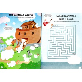 Bible Activity Jonah, Noah, Moses, Joseph, Jesus, David - Sticker Book Over 80 Stickers (Set of 6 Books)