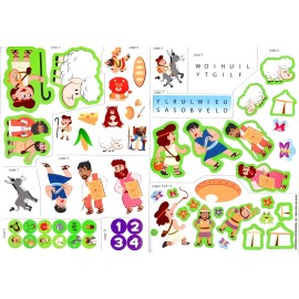 Bible Activity Jonah, Noah, Moses, Joseph, Jesus, David - Sticker Book Over 80 Stickers (Set of 6 Books)