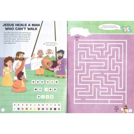 Bible Activity Jonah, Noah, Moses, Joseph, Jesus, David - Sticker Book Over 80 Stickers (Set of 6 Books)