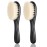 Shappy 2 Pieces Barber Fade Brush Men Beard Brush Neck Duster Cleaning Grooming Tool Soft Beard with Wooden Handle for Barber Hair Cutting Kits(Black)