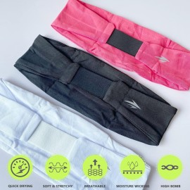 Zollen Headbands for Women, Elastic Sweat Bands Non Slip, Moisture Wicking & Quick Dry for Yoga, Work OutsSport Activities