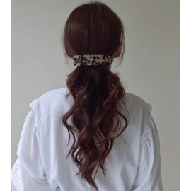 2PCS Hair Barrettes Tortoise Shell French Design Celluloid Rectangle Hair Clips for Women 2PCS Hair Barrettes Tortoise Shell French Design Celluloid Rectangle Hair Clips for Women